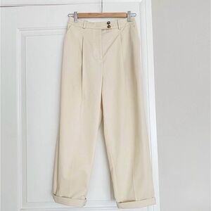 【Brand New】TOPSHOP High-Waist Cream Pants